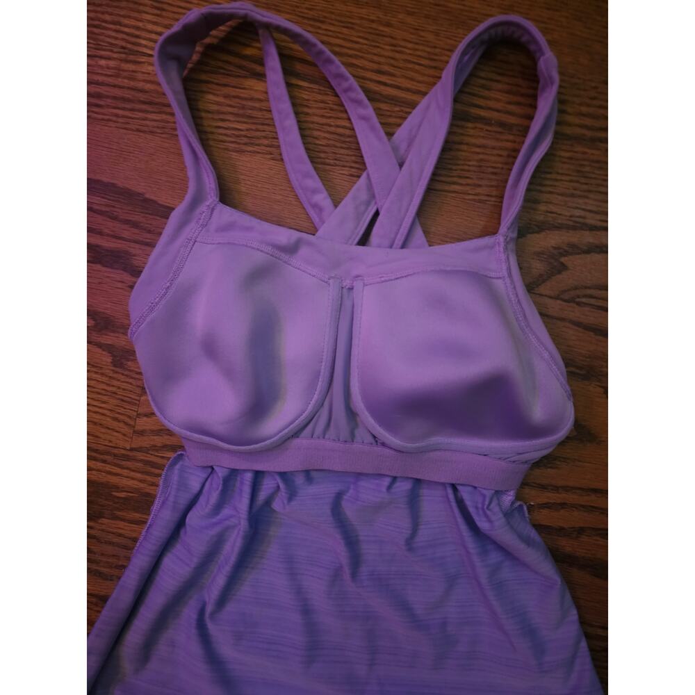 Athleta Crunch & Punch Tank Top Lavender Purple Built-In Bra Yoga Workout-Small - Picture 5 of 8